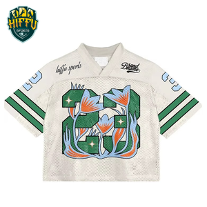 เสื้อเจอร์ซีย์ทรงบ็อกซี่ ยูนิเซ็กซ์ ผ้าโพลีเอสเตอร์ ระบายอากาศ แห้งเร็ว สไตล์อเมริกันฟุตบอล สตรีทแวร์ ชุดกีฬา ปักลาย สกรีนลาย - Product Image 4