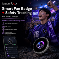 Nuevos insignias interactivas inteligentes con video 2026 con rastreador AirTag: Etiqueta digital de identificación para conferencias y eventos corporativos