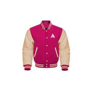 Veste Varsity en cuir d'hiver de haute qualité avec broderie personnalisée de logo de luxe Streetwear pour hommes - Product Image 3