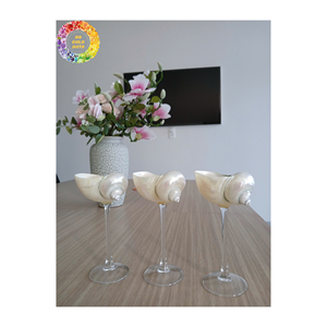 แก้วแชมเปญพร้อมพื้นผิวขัดเงามือเหมาะสำหรับงานแต่งงานริมชายหาดและงานในธีมมหาสมุทร - Product Image 6