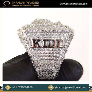 Bague de fiançailles de mariage de luxe 12.94CT 925 en argent Sterling pour hommes championnat personnalisé Moissanite bague en diamant cadeau - Product Image 4