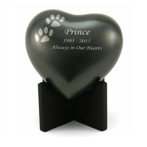 Urne funéraire de luxe en laiton pour animaux de compagnie, forme de cœur ovale, empreinte de patte, souvenir commémoratif, approvisionnement en vrac pour les cendres de chien et de chat, pour les détaillants en articles pour animaux de compagnie - Product Image 1