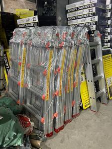 Modern Design 2m Aluminum Self-Locking Hinge Telescopic Folding Ladder Convenient Outdoor Product - Product Image 5