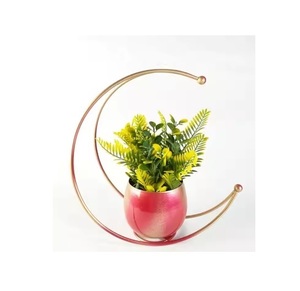 แจกันดอกไม้ทำจากเหล็กสีชมพูสำหรับตกแต่งบ้านตกแต่งห้องนั่งเล่นงานแต่งงาน - Product Image 1