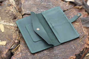 Sac en cuir grande capacité fermeture éclair portefeuille femmes style long véritable LSW-0057 - Product Image 3