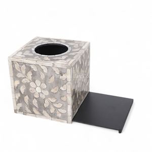 Caja de Pañuelos de Nácar de Lujo al por Mayor, Elegante Caja de Pañuelos de Nácar al por Mayor, Decoración del Hogar con Incrustaciones de Concha Hechas a Mano - Product Image 4