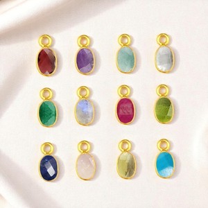 Malachite Sterling Silver Gold Plated 6x4mm Briolette Bezel <b>Pendant</b> Handmade Malachite Charms Jewelry Making Supplies - Product Image 5