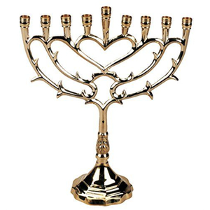Traditional 7 Branch Menorah Candle <b>Holder</b> Premium Brass Candelabra With <b>Gold</b> Finish Home Decor Table Centerpiece <b>Candlestick</b> - Product Image 6
