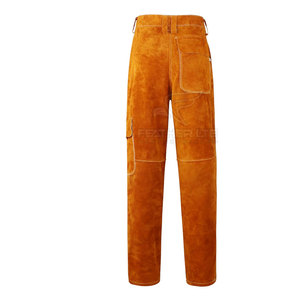 Traje de soldadura para hombre hecho de cuero duradero con cintura ajustable y correas de puño, traje de soldadura de cuero resistente al calor para hombre - Product Image 5