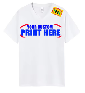 T-shirt à manches courtes pour homme, col en V, logo personnalisé, t-shirts en mélange de fibres, col en V, fabriqués en usine au Bangladesh - Product Image 2