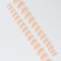 AIERFEI 30 pièces de faux ongles ovales à presser, couleur unie, gel souple, prêts à porter, couverture complète, pointes d'ongles artificielles
