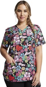 Vaslcare-Conjunto de uniformes de lona con estampado personalizado para mujer, tops suaves y acogedores, pantalones con bolsillos, uniformes de hospital para enfermeras, 2025 - Product Image 4