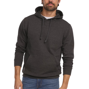 เสื้อฮู้ดผู้ชายแบบกำหนดเองได้เสื้อสวมหัวมีฮู้ดผ้าฝ้ายฟอกสีเฮฟวี่เวตไซส์ใหญ่พิเศษ - Product Image 1