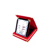 Plaque de récompense en métal argenté imprimé très demandée, avec boîte en velours haut de gamme, écologique, pour les réalisations sportives, Regal Incorporation TRO-2659
