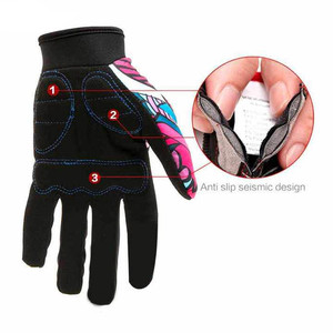 Gants de moto en fibre de carbone polyester personnalisés en gros de haute qualité gants de VTT respirants pour vtt toucher imperméable - Product Image 3