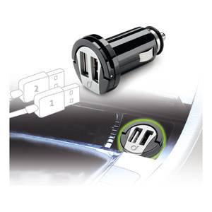 Cargador de Coche USB Tipo-A de Doble Puerto y 15W, NEGRO MICROCBRUSBDUAL2A, Accendisigari, Caricabatterie - Product Image 3