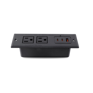 Factory Price Recessed Fast Charging Power Strips 2-socket with <b>USB</b> A & Type-<b>C</b> Ports for Neat Convenient Room - Product Image 2