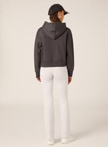 Sweat à capuche Boxy à épaules tombantes pour femmes Fournisseur Sweat à capuche en toile épaisse avec logo imprimé sur le devant pour l'hiver pour la mode de rue quotidienne - Product Image 5