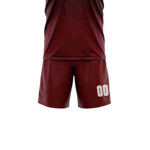 Ensemble de maillot de football pour homme INDEX APPAREL, noir et rouge, sublimé, respirant, manches courtes, col rond, coupe athlétique, adulte - Product Image 6