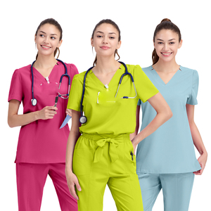 Vêtements décontractés à manches courtes pour pharmacie, uniforme de médecin, d'hôpital, d'allaitement, ensemble de gommage médical décontracté pour femmes - Product Image 1