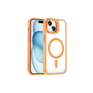 Funda de Silicona Premium Compatible con MagSafe con Soporte y Protección de Lente, Modelo Naranja Antihuellas para iPhone 11 Pro XR - Product Image 1