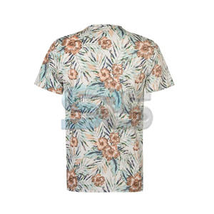 Camiseta de sublimación estampada de ajuste holgado de algodón 100% de alta calidad para hombres, ropa deportiva cómoda de verano de secado rápido - Product Image 3