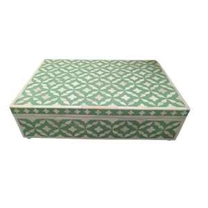 Boîte à bijoux en bois avec incrustations d'os de style antique, décoration pour la maison et l'hôtel, cadeau de mariage pour le rangement - Product Image 1