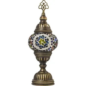 Lampe de bureau en mosaïque turque, abat-jour fait à la main avec Base de lampe turque en mosaïque de verre teinté Tiffany - Product Image 1