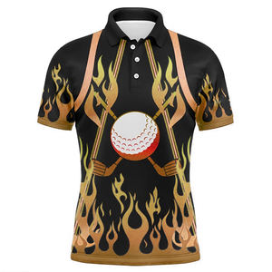 Polo de sport de golf logo personnalisé pour hommes avec sublimation imprimé tissu tricoté respirant uniforme vierge en polyester uni - Product Image 1