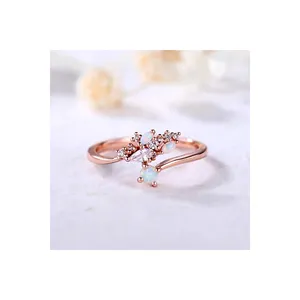 진짜 다이아몬드 반지를 가진 호화스러운 새로운 디자인 단단한 금 벌금 보석 반지 부부를 위한 순수한 금 24K 결혼 반지 에티오피아 오팔