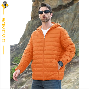 Veste d'hiver matelassée légère pour hommes, manteau coupe-vent extérieur respirant avec fermeture à glissière, prêt à expédier - Product Image 3