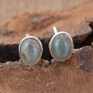 925 argent massif classique boucles d'oreilles bijoux pour femmes 925 argent Sterling Labradorite pierres précieuses Style Boho boucles d'oreilles faites à la main - Product Image 4