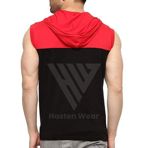 Unisex 100% Cotton <b>Sleeveless</b> Workout <b>Hoodies</b> For High Quality Custom Logo Workout Tank Top Summer Wear <b>Hoodies</b> - Product Image 4