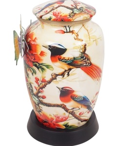 Urne de crémation nouvellement conçue avec des urnes funéraires en métal de finition peinte Urne décorative d'intérieur Urne de crémation pour adultes - Product Image 3