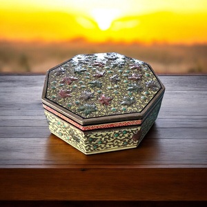 Handmade Exquisite Embossed <b>Paper</b> Mache Jewelry <b>Box</b> Beautiful <b>Storage</b> for Cherished Home Decor Accessories - Product Image 2
