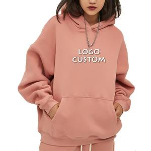 Soft Oversized <b>Velour</b> Pullover <b>Hoodie</b> for Women Loose Fit Long Sleeve Casual Cozy Streetwear Fashion Front Logo - Product Image 1