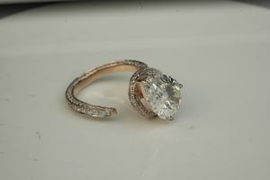 Premium 5.00ct Lab Grown Diamond Ring Poire Cut VS1 Clarté E F Couleur IGI SGL Certifié Or Rose Or Argent Bijoux En Gros - Product Image 6