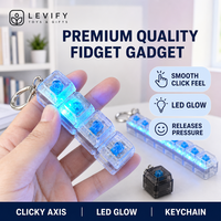 Interrupteur de clavier mécanique, jouet anti-stress, porte-clés à axe lumineux, lumière LED pour apaiser les mains, gadget de bureau, jeu apaisant, cool