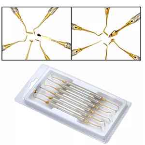 Juego de 6 escaladores dentales manuales de acero inoxidable, instrumento de llenado compuesto, Kit CE, equipos dentales, instrumentos quirúrgicos - Product Image 4