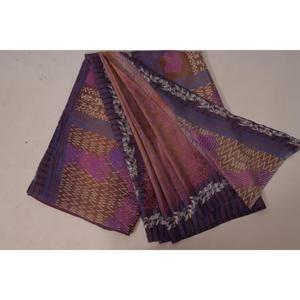 Vintage 5 Yard indien Poly soie Sari léger recyclé Boho matériel de couture pour Patchwork robes décor à la maison imprimé pour sacs - Product Image 6