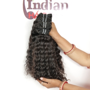 Extensions de cheveux humains naturels de haute qualité, prix de gros, mèches ondulées, non traitées, couleur noire brute, vierges, fabriquées en Inde - Product Image 2