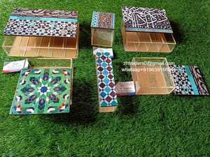 Arabic Style Acrylic Container with Mother of Pearl Dessert Chocolate Candy <b>Storage</b> <b>Box</b> for Ramadan Eid Gift Food Use - Product Image 2