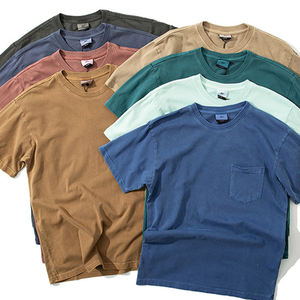 Nueva moda alta calidad Europa tamaño logotipo personalizado Unisex grueso 100% algodón cuello redondo Camiseta para hombres - Product Image 6