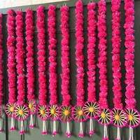 Guirlandes suspendues rose avec motif Chakri 100% faites à la main pour mariage, hldi, guirlandes décoratives Mehendi