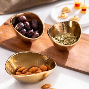 Lot de 2 plateaux décoratifs de table longs en métal aluminium - Product Image 2