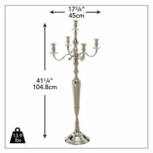 Candelabro LARGO de estilo vintage disponible en diseño de metal único para la decoración del hogar evento formal y producto de tendencia para ocasiones especiales - Product Image 3