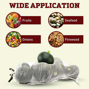 Bolsas de productos de malla portátiles de moda para cebollas patatas de maíz 15X25 - Product Image 2