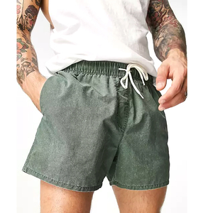 Short lavé à l'acide avec logo personnalisé fabriqué en usine High Street French Terry Gym Wear Nouvel été actif Vintage Distressed Terry pour la salle de sport - Product Image 1