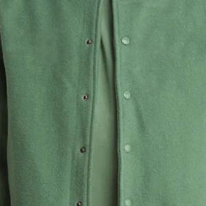 Blouson universitaire unisexe personnalisé de haute qualité avec logo, en toile et laine respirante, design vintage, col montant, logo frontal, hiver 2026 - Product Image 4