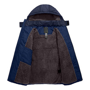 Veste bouffante personnalisée de haute qualité pour hommes col montant épais chaud intérieur polaire décontracté coupe-vent thermique rembourré manteau toile - Product Image 6